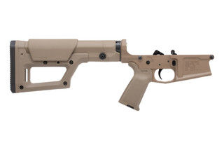 Aero Precision M5 complete lower receiver with Magpul PRS lite stock and FDE finish